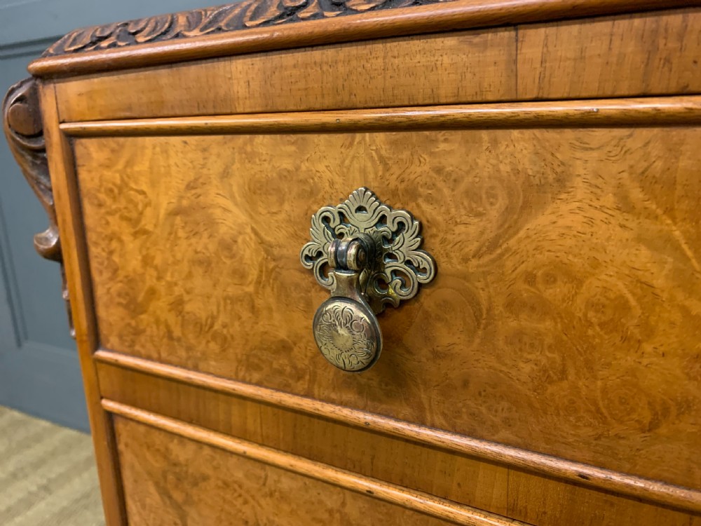 Queen Anne Style Burr Walnut Dressing Table View VIII