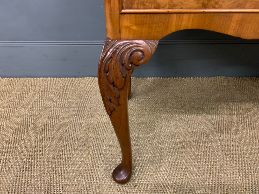 Queen Anne Style Burr Walnut Dressing Table View IX