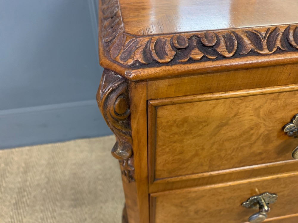 Queen Anne Style Burr Walnut Dressing Table View XI