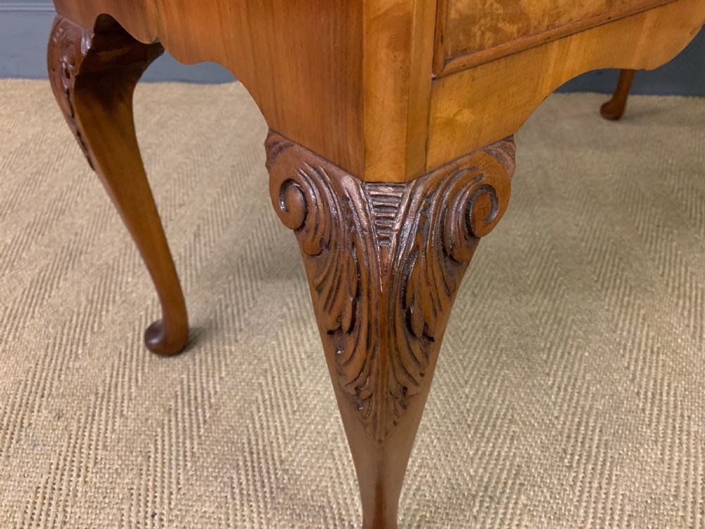 Queen Anne Style Burr Walnut Dressing Table View XIII
