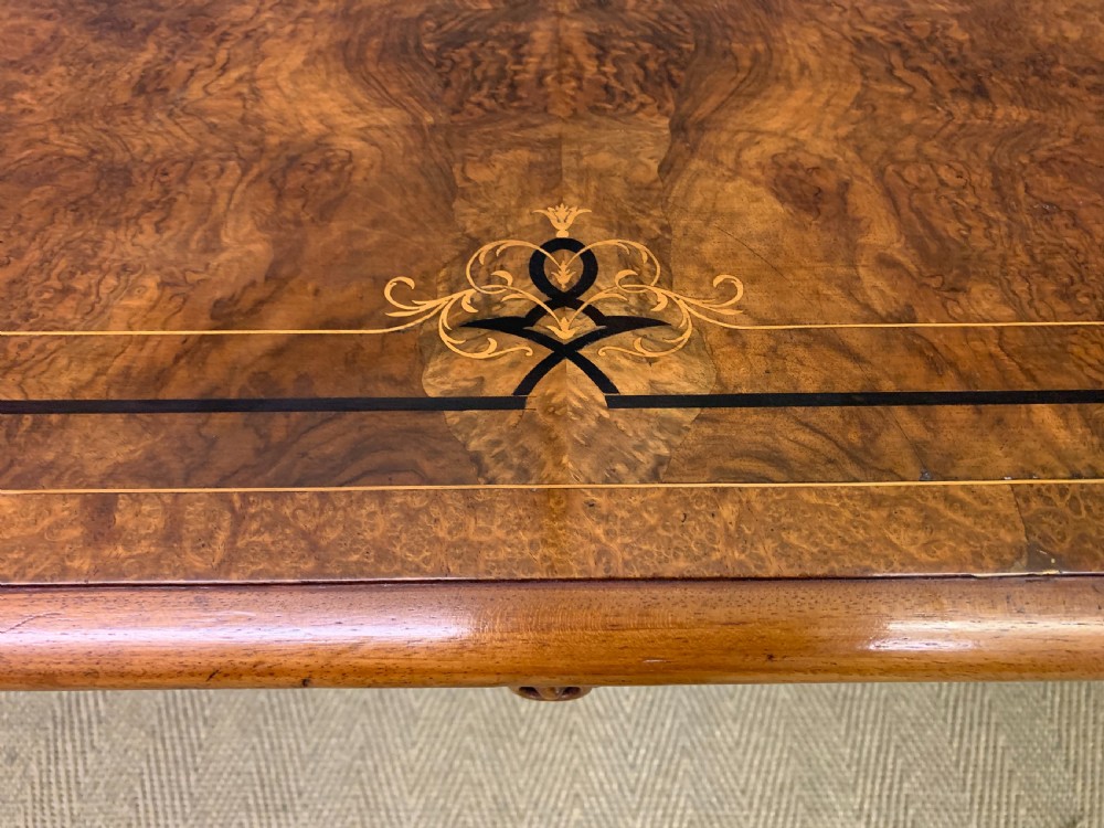 Victorian Inlaid Burr Walnut Octagonal Centre Table View V