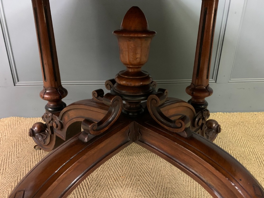 Victorian Inlaid Burr Walnut Octagonal Centre Table View IX