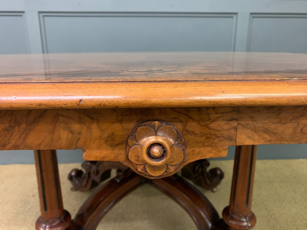 Victorian Inlaid Burr Walnut Octagonal Centre Table View XI