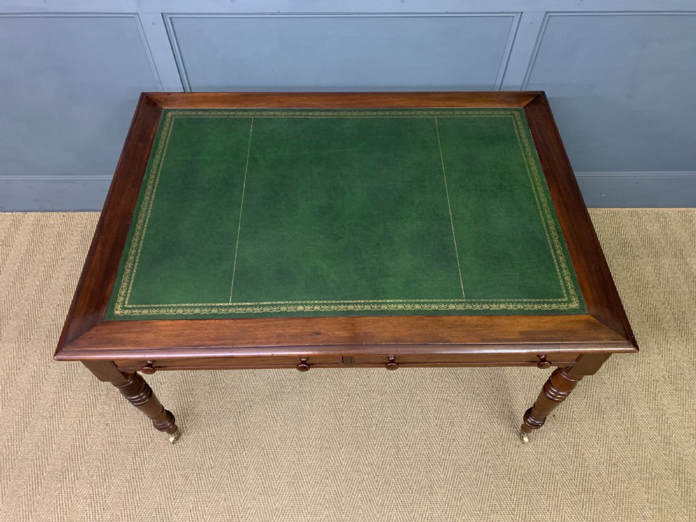 Victorian Mahogany 4 Drawer Partners Writing Table View IV