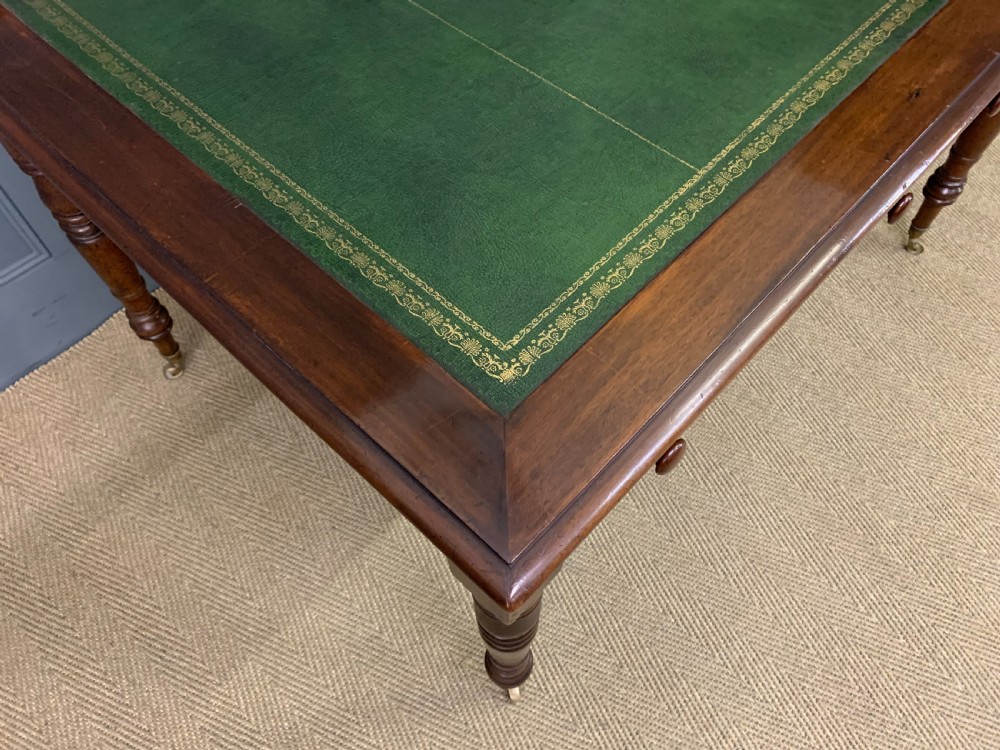 Victorian Mahogany 4 Drawer Partners Writing Table View V
