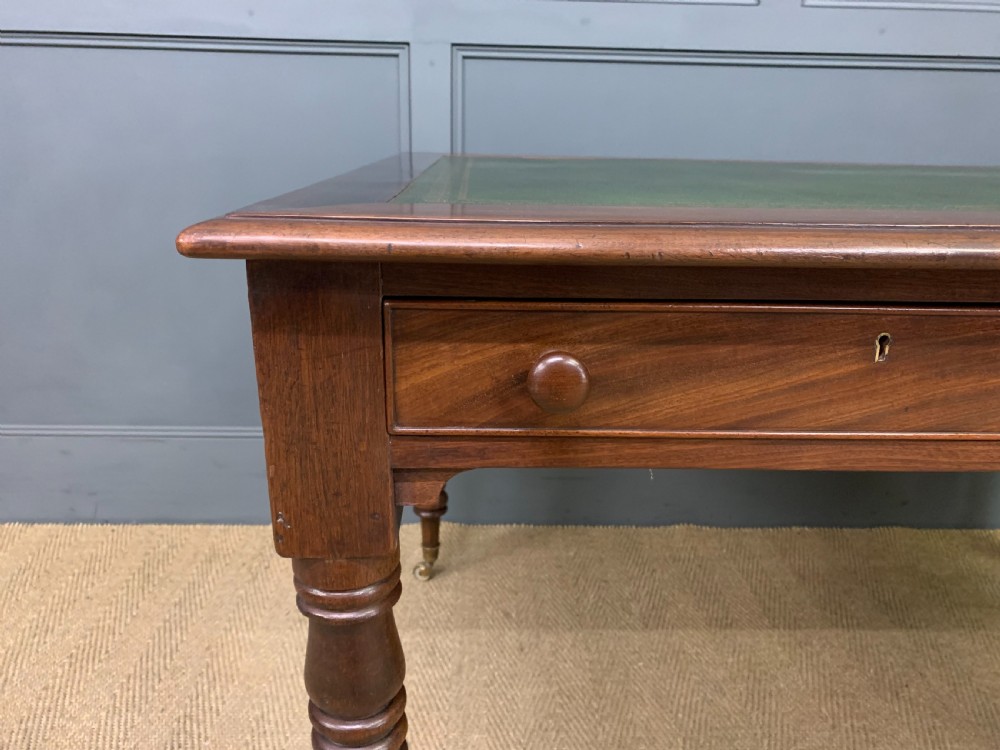 Victorian Mahogany 4 Drawer Partners Writing Table View VI