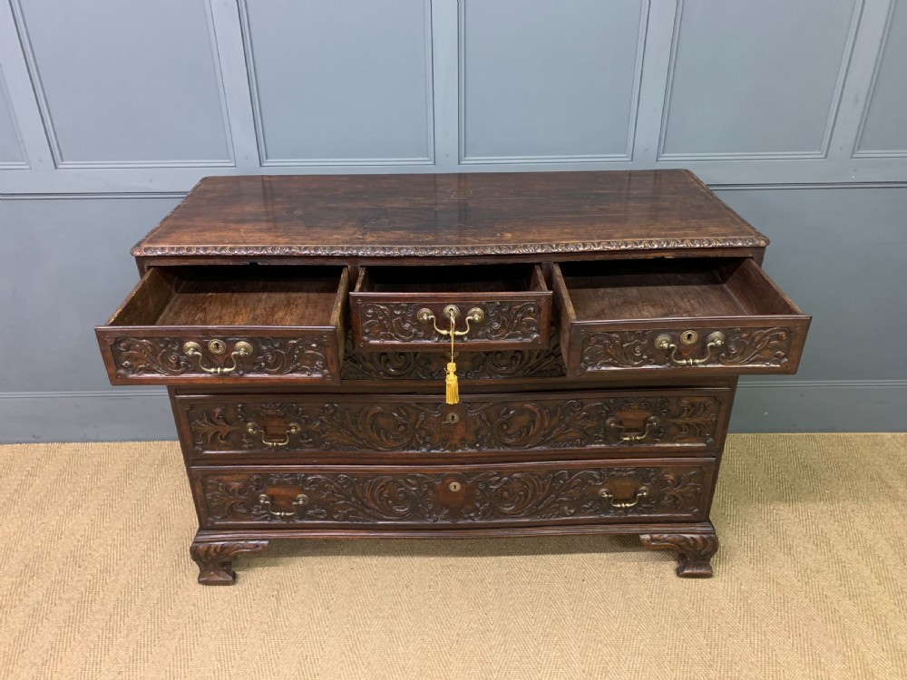 Large 18th Century Carved Walnut Commode View X