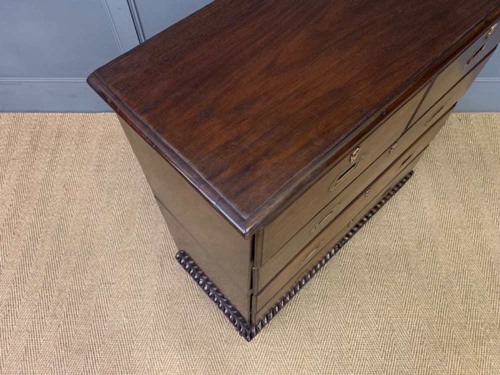 19th Century Anglo Indian Teak Military Chest of Drawers View X