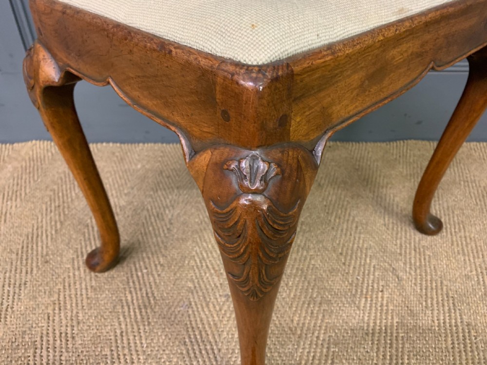 Queen Anne Style Walnut Stool View IV