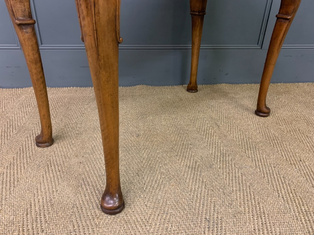 Burr Walnut 2 Drawer Side Table View VIII