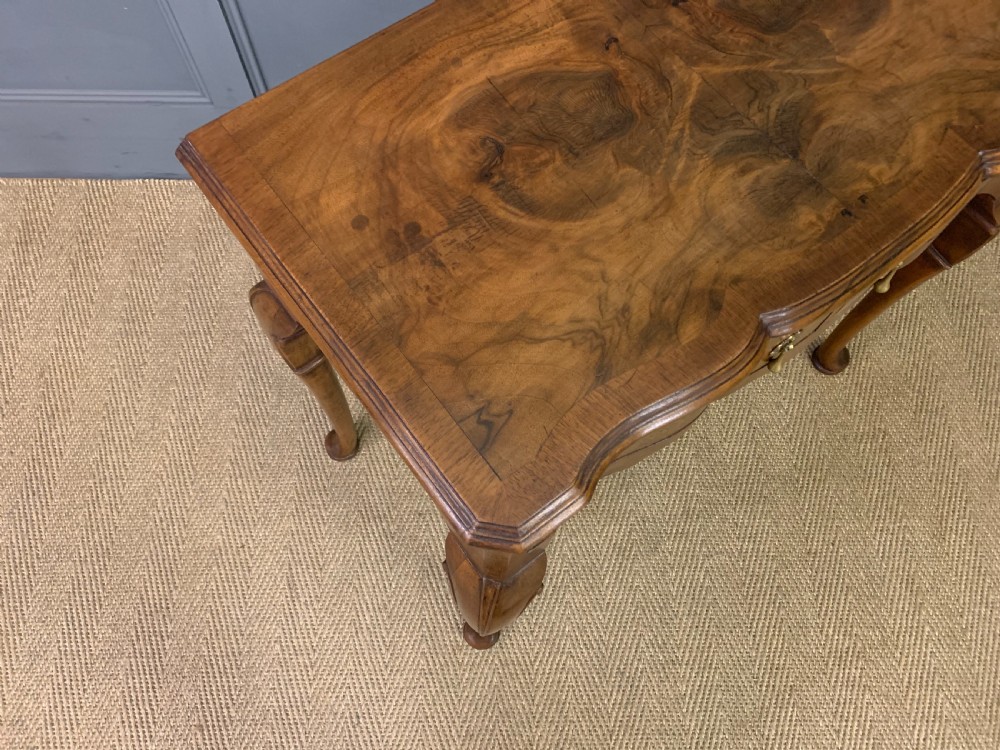 Burr Walnut 2 Drawer Side Table View X