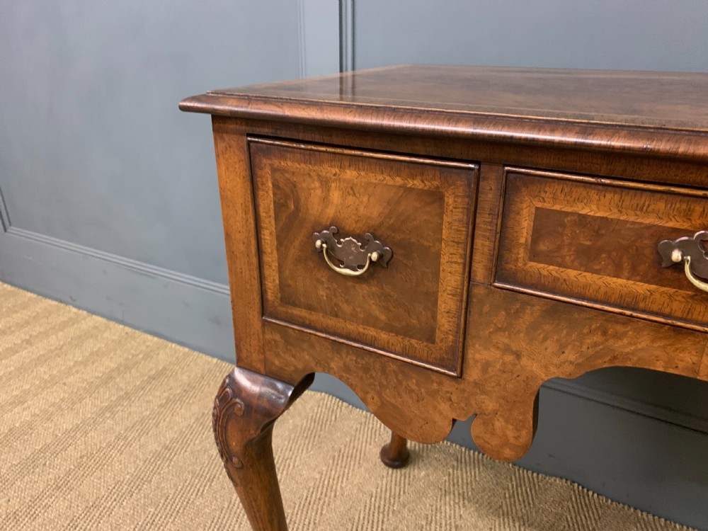 Burr Walnut Lowboy View V