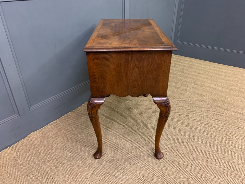 Burr Walnut Lowboy View IX