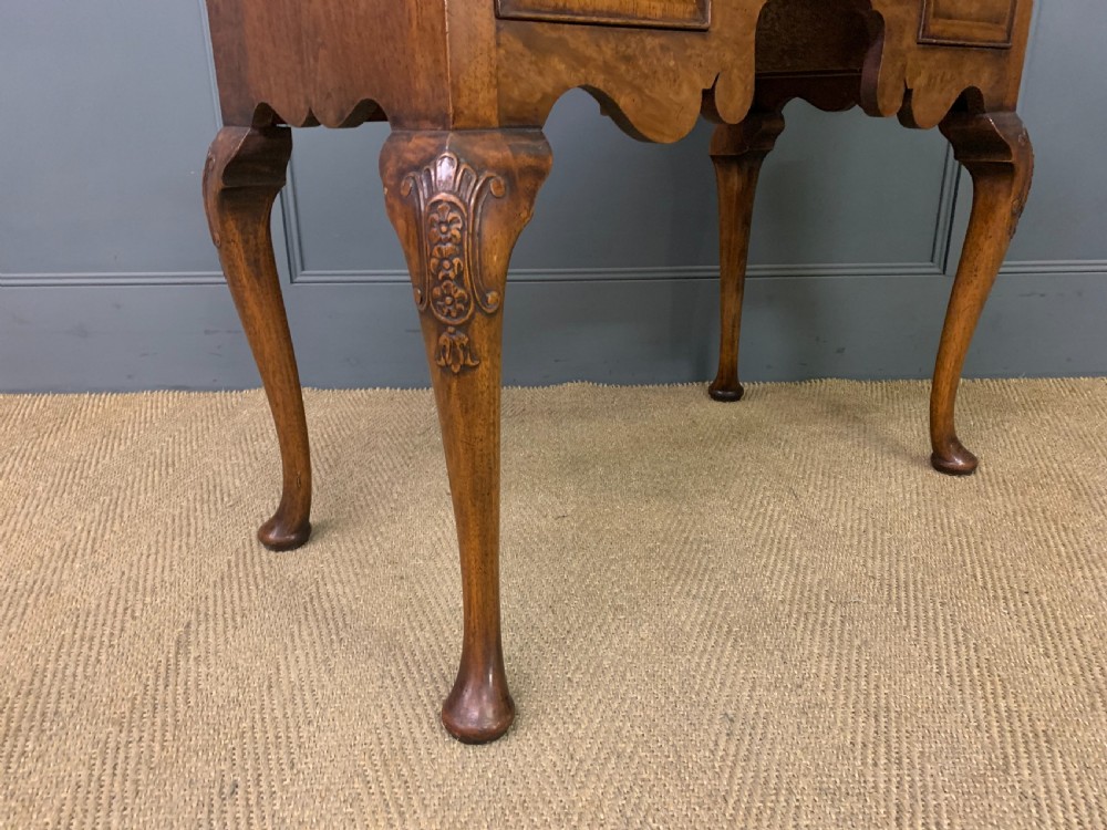 Burr Walnut Lowboy View XIII
