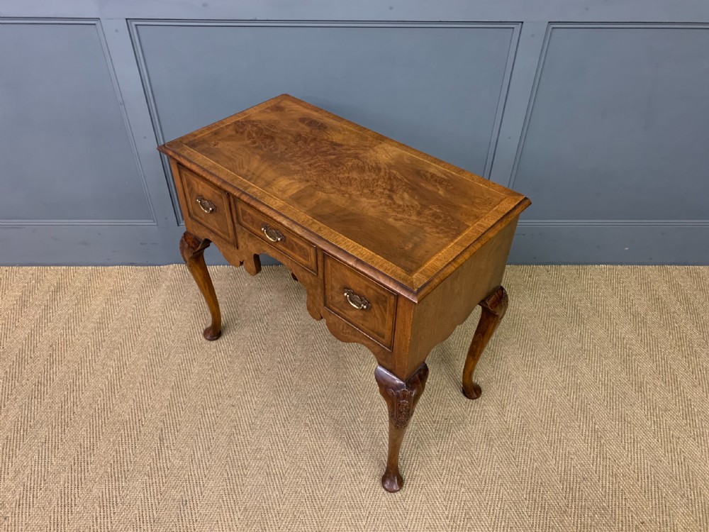 Burr Walnut Lowboy View XIV