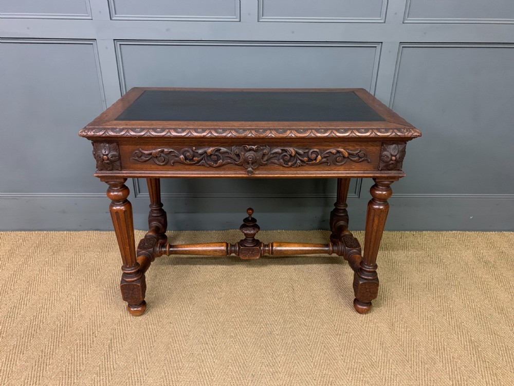 Victorian Carved Oak Table View II