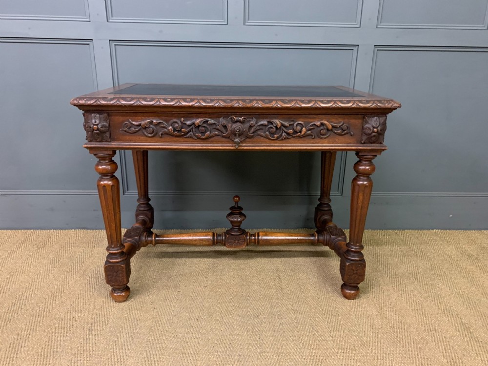 Victorian Carved Oak Table View III