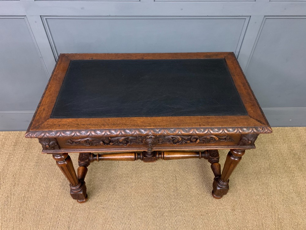 Victorian Carved Oak Table View IV