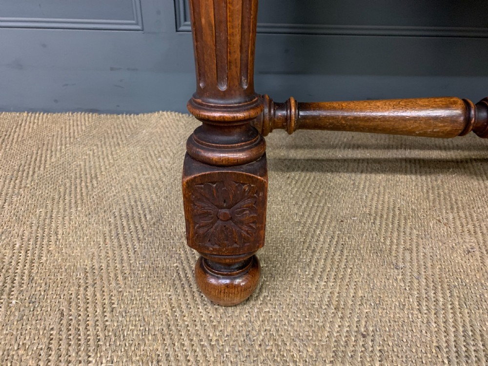 Victorian Carved Oak Table View VIII