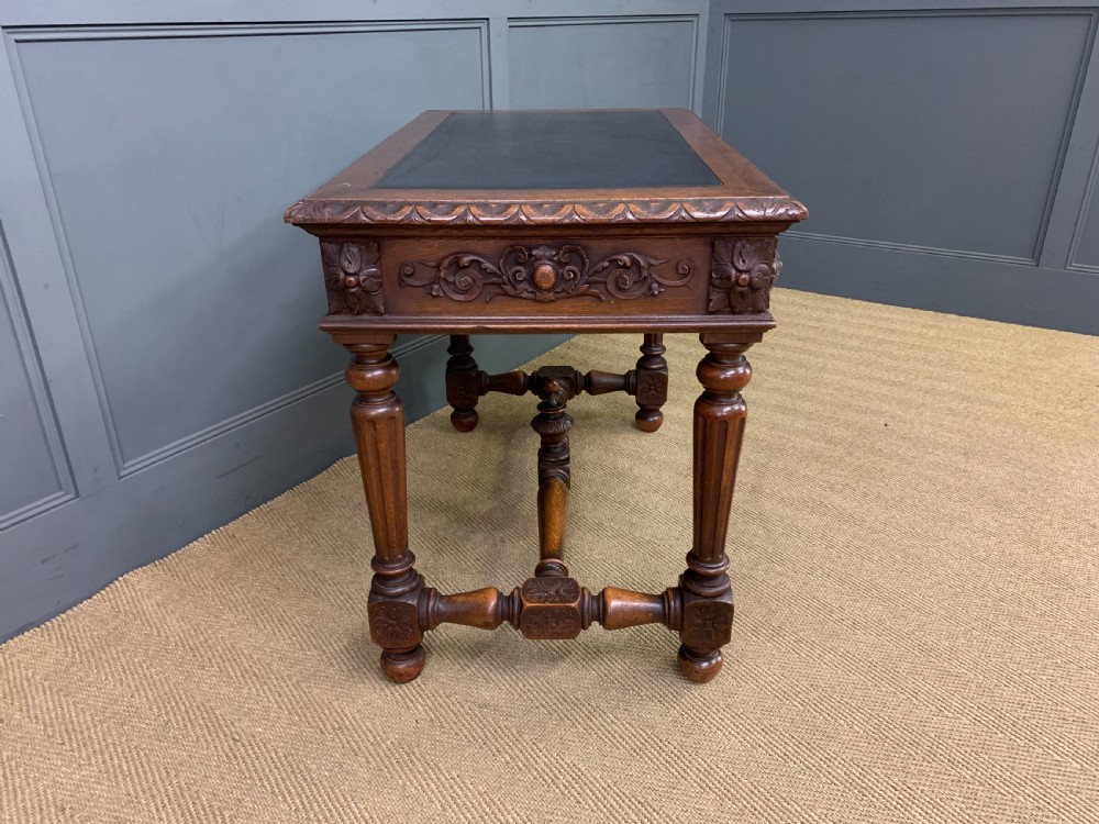Victorian Carved Oak Table View X
