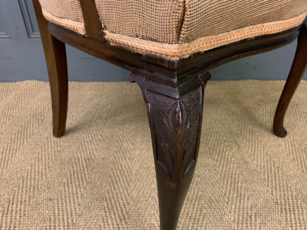 Victorian Carved Mahogany Armchair View VIII