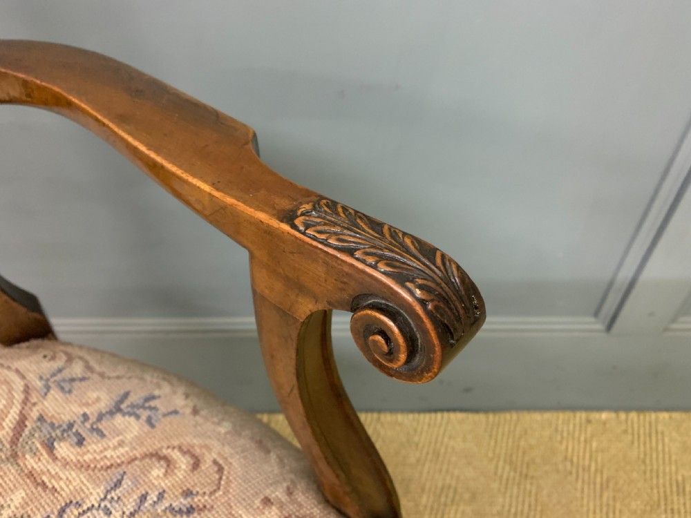 Victorian Carved Mahogany Armchair View IX