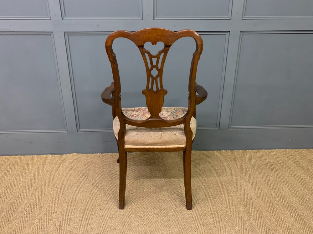 Victorian Carved Mahogany Armchair View XI