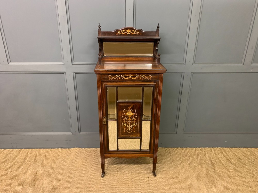 Late Victorian Inlaid Rosewood Music Cabinet View II