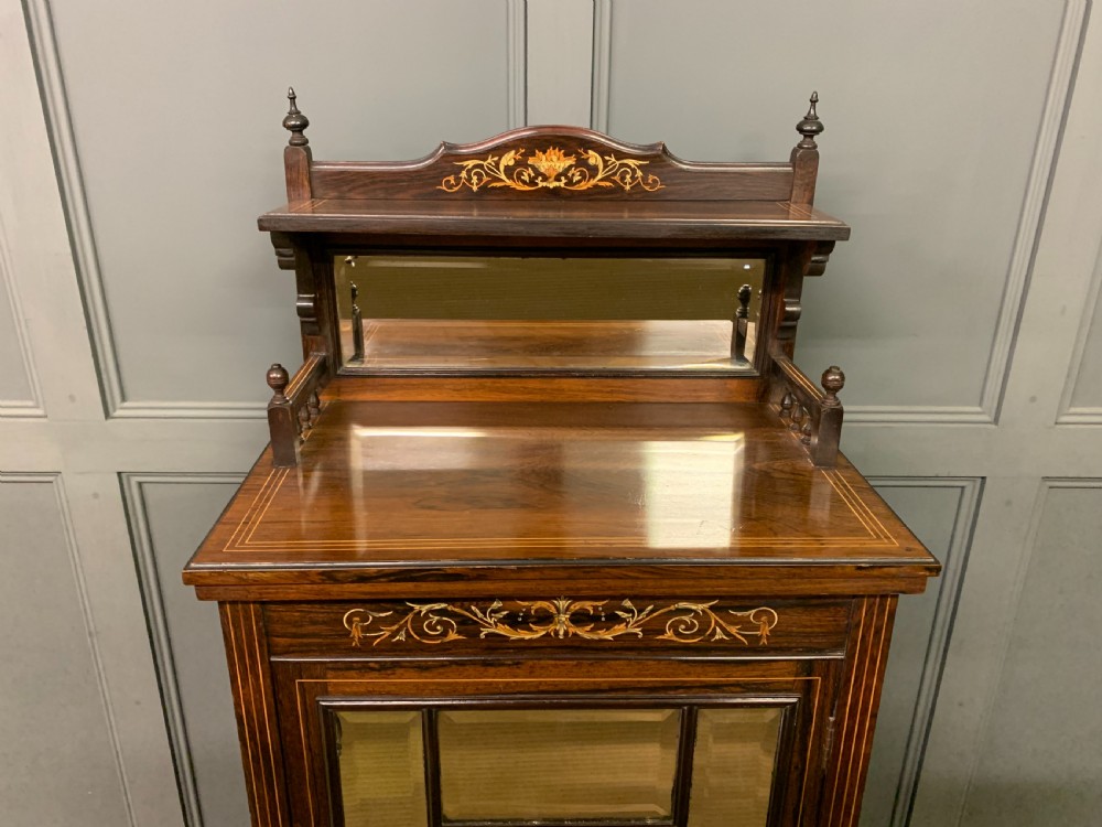 Late Victorian Inlaid Rosewood Music Cabinet View III
