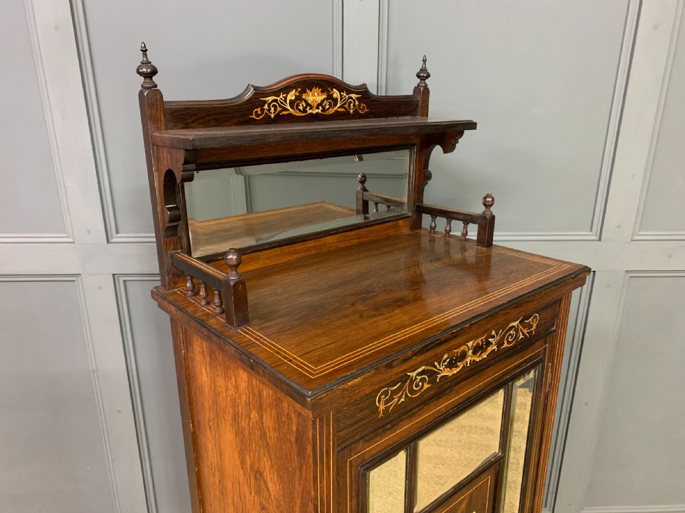 Late Victorian Inlaid Rosewood Music Cabinet View VIII