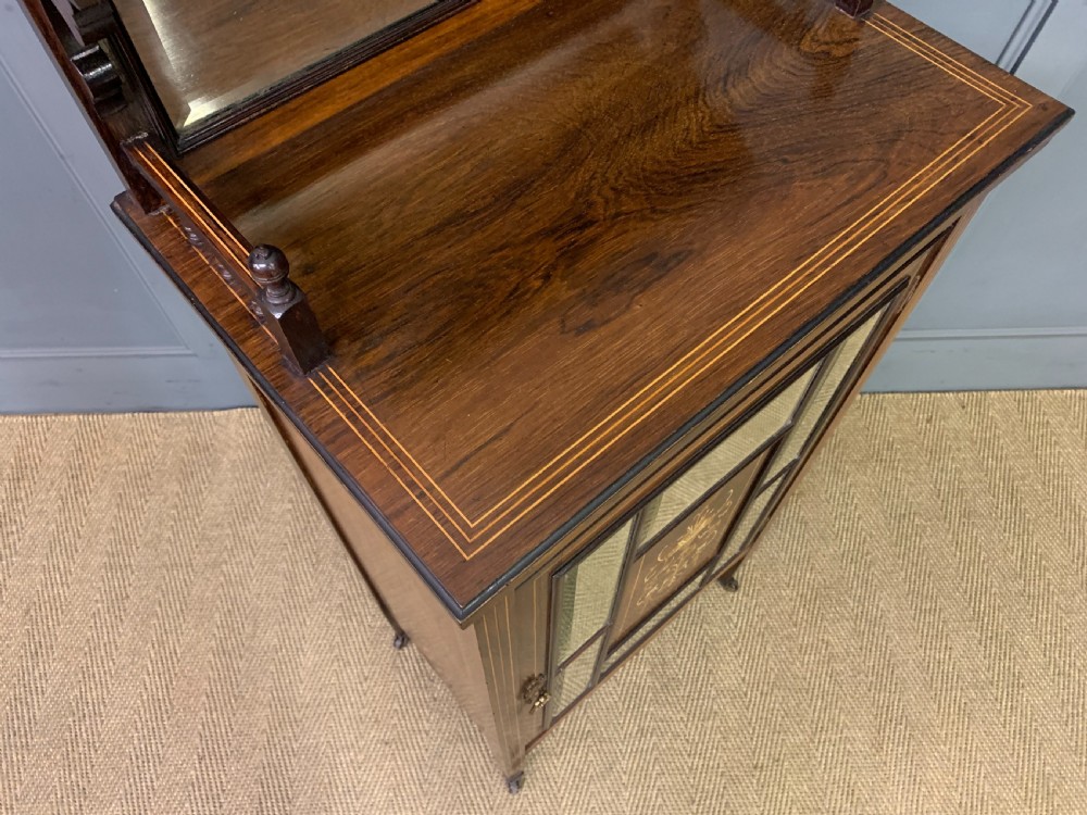 Late Victorian Inlaid Rosewood Music Cabinet View IX