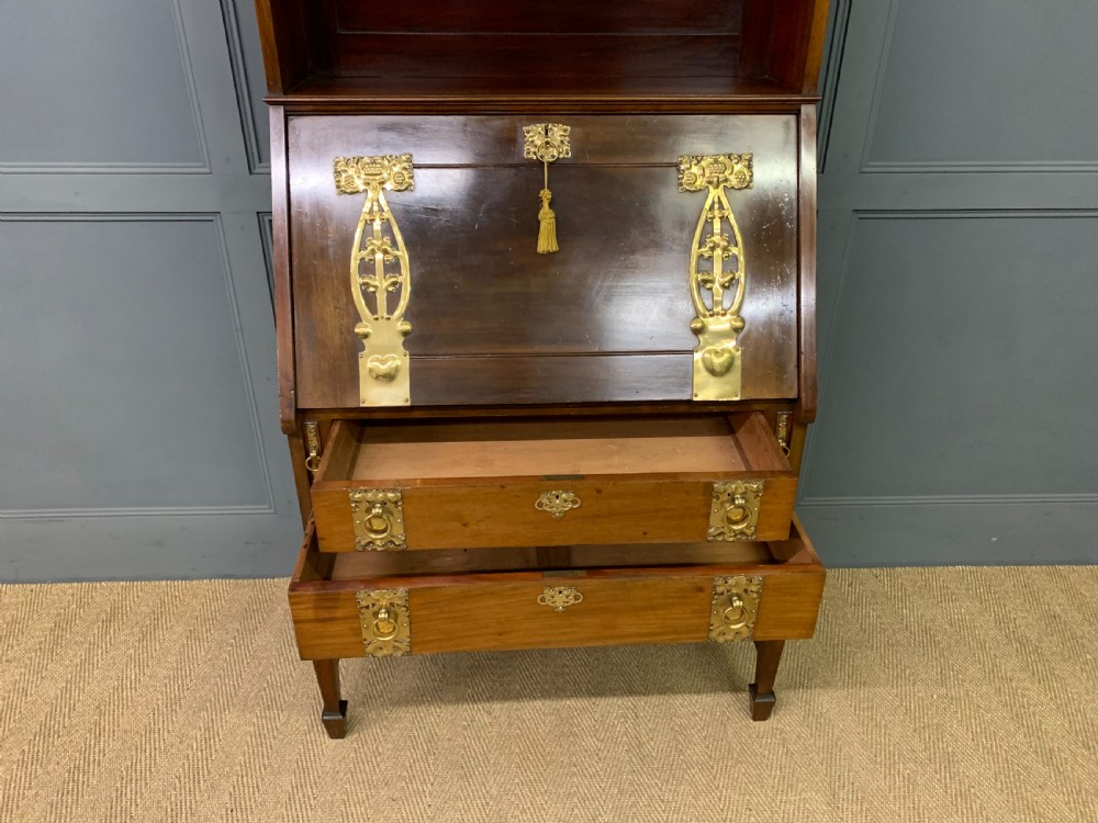 Shapland and Petter Arts and Crafts Bureau Bookcase View XII