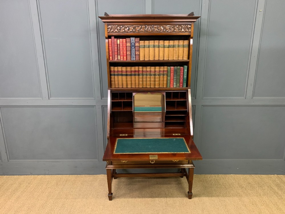 Shapland and Petter Arts and Crafts Bureau Bookcase View XV