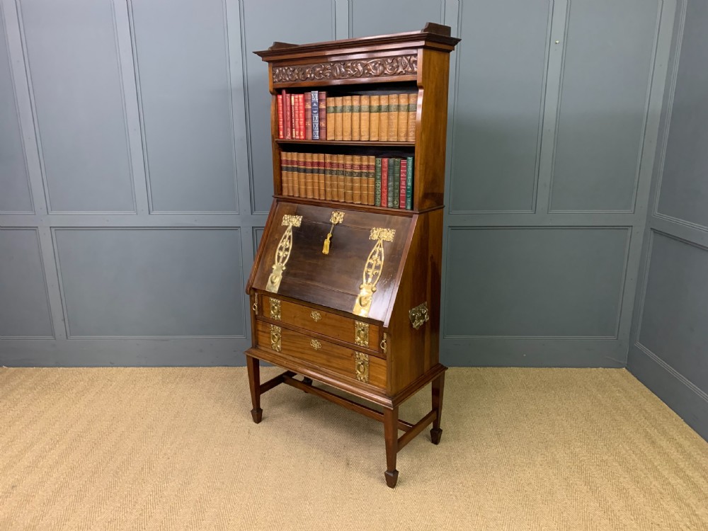 Shapland and Petter Arts and Crafts Bureau Bookcase View XXI