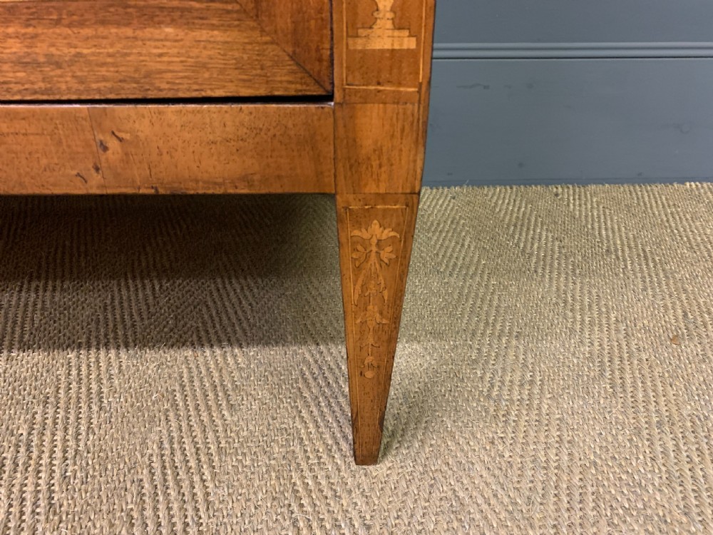 Italian Marquetry Walnut Commode View V