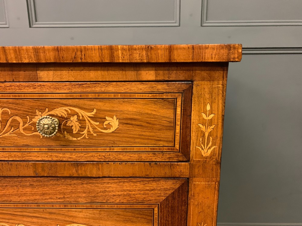 Italian Marquetry Walnut Commode View VI