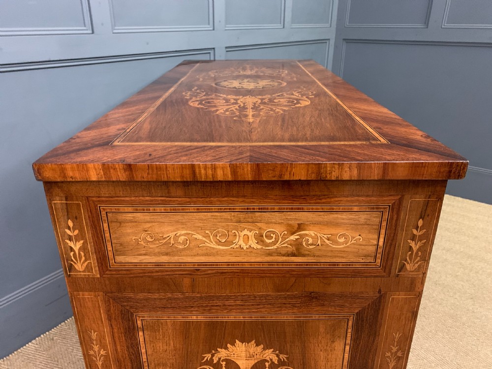 Italian Marquetry Walnut Commode View X