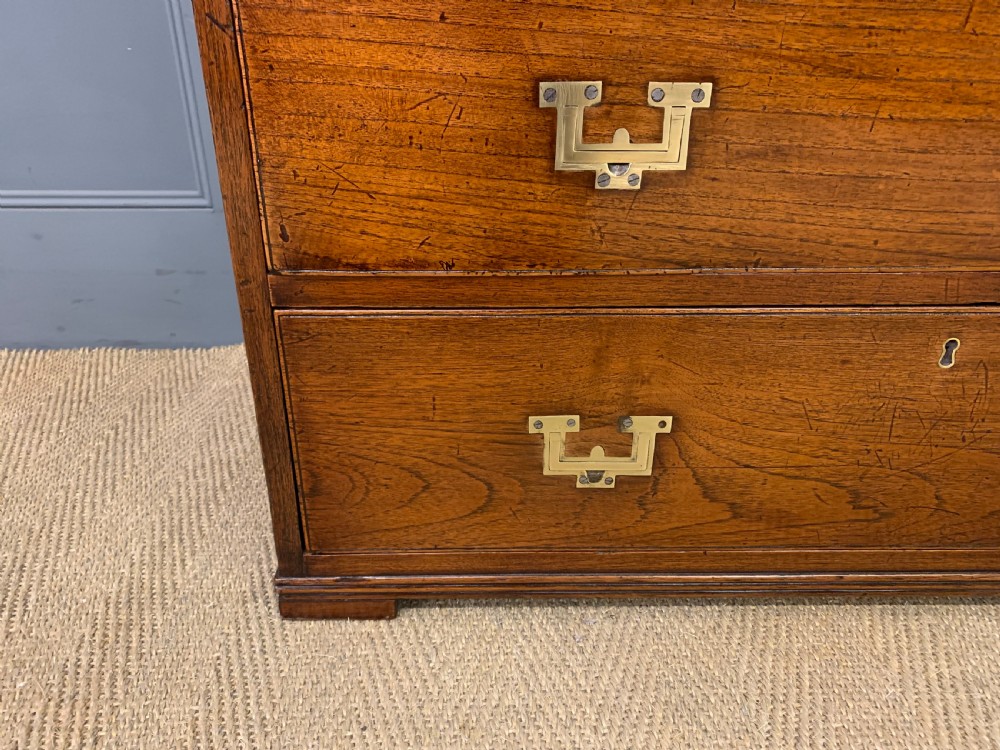 19th Century Teak Military Chest of Drawers View V