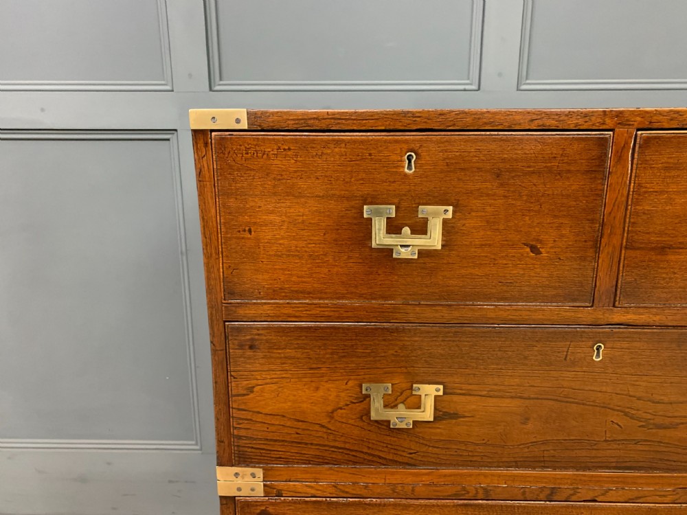 19th Century Teak Military Chest of Drawers View VI