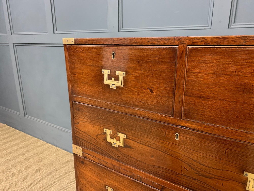 19th Century Teak Military Chest of Drawers View VII