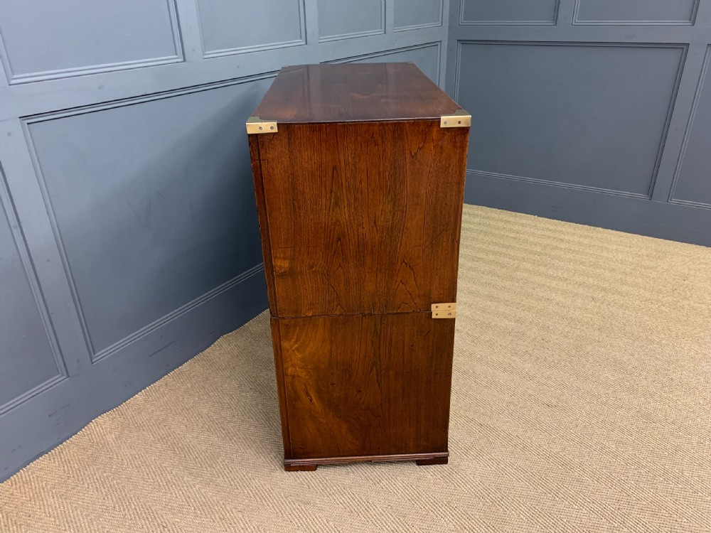 19th Century Teak Military Chest of Drawers View IX