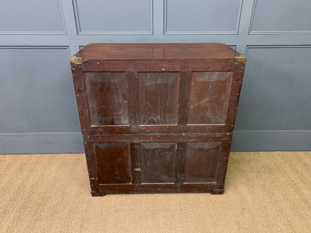 19th Century Teak Military Chest of Drawers View XIV