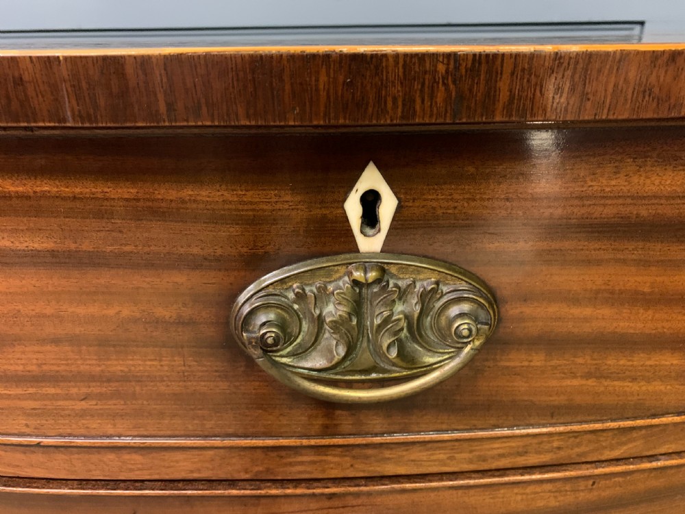 Georgian Mahogany Bow Fronted Chest of Drawers View V