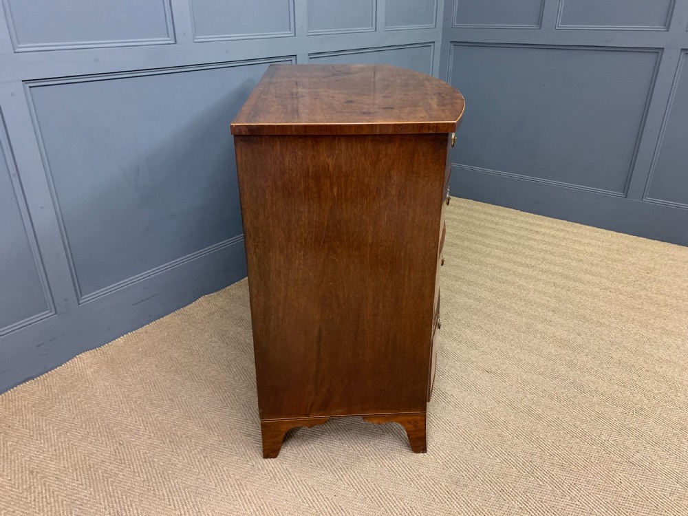 Georgian Mahogany Bow Fronted Chest of Drawers View VIII