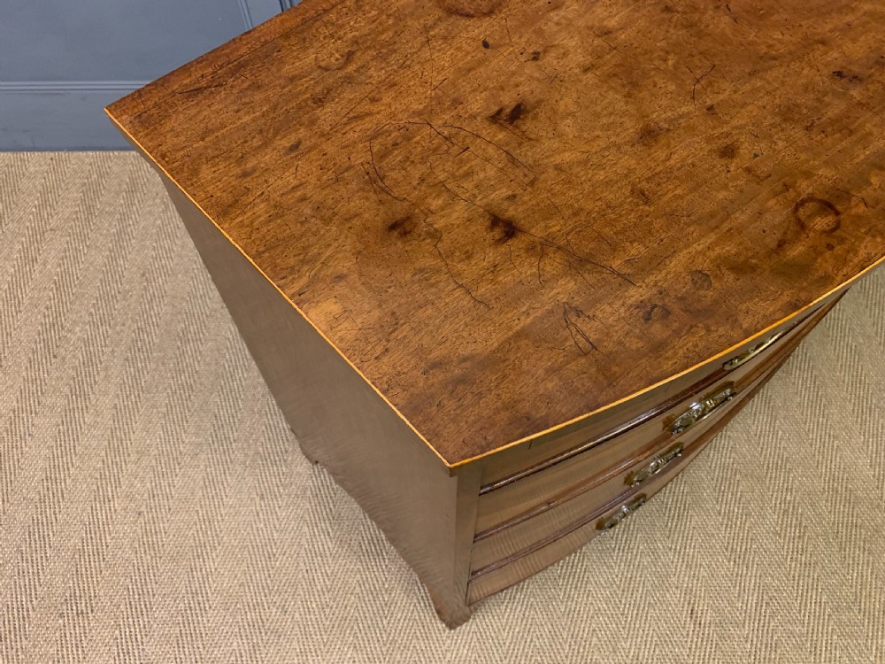 Georgian Mahogany Bow Fronted Chest of Drawers View IX