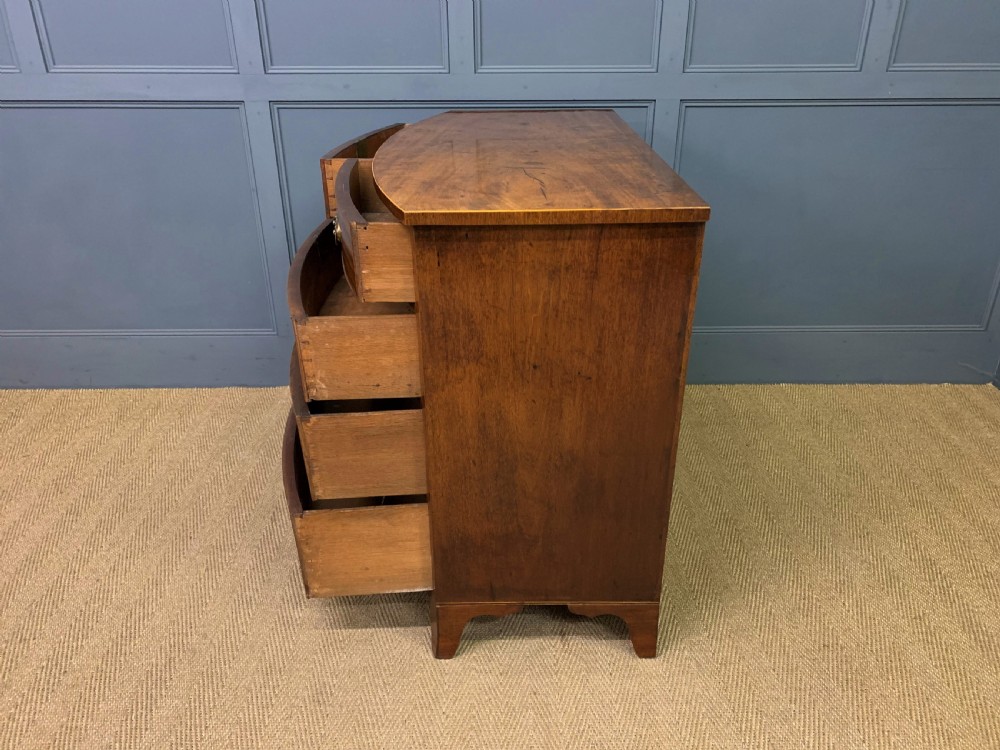 Georgian Mahogany Bow Fronted Chest of Drawers View XII