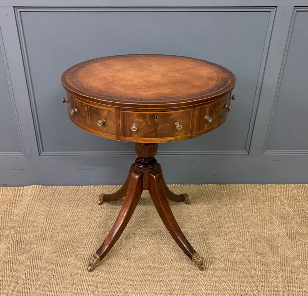 Edwardian Mahogany Drum Table