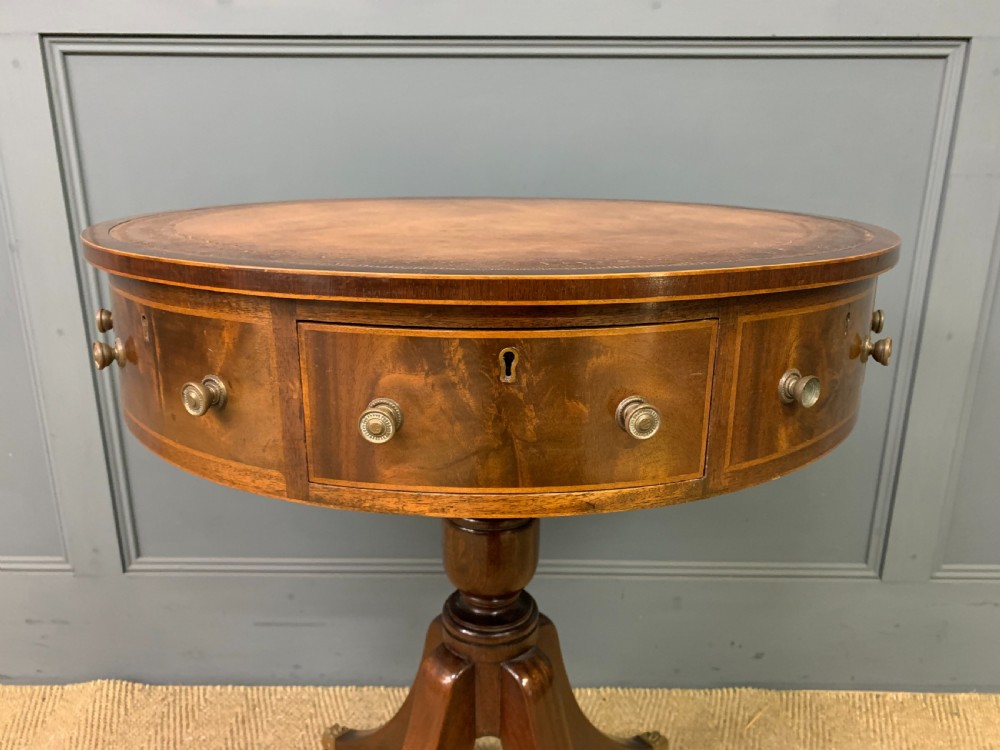 Edwardian Mahogany Drum Table View II