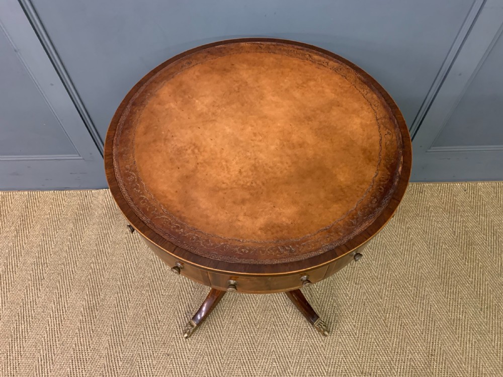Edwardian Mahogany Drum Table View IV
