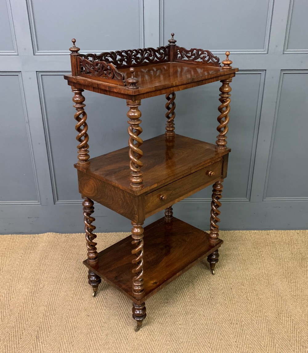 Victorian Rosewood 3 Tier Whatnot